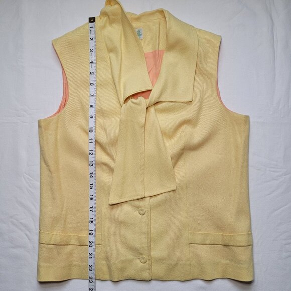 Vintage Bette of California Yellow Sleeveless Vest Custom Match Mates Old Money - Picture 7 of 8
